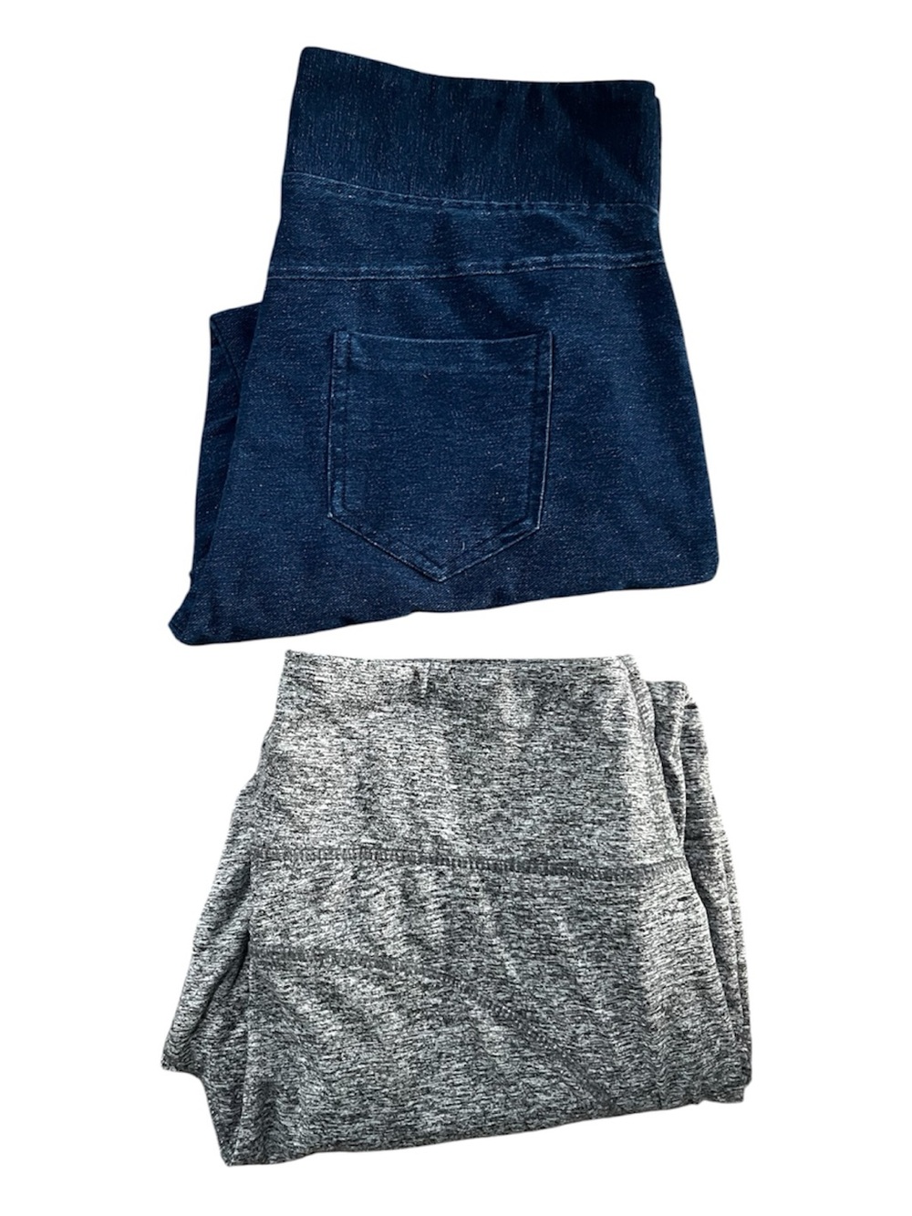 A New Day Women’s Leggings Bundle • Dark Blue Jeggings • Gray Stash Pocket